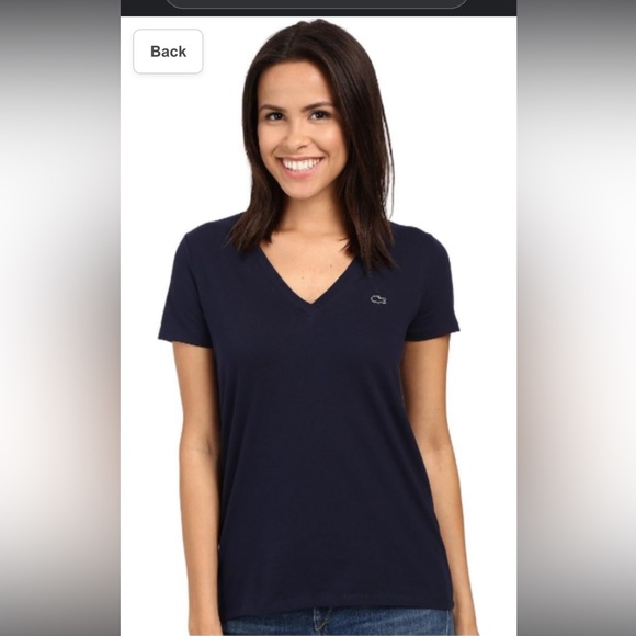 Lacoste NWOT Cotton V Neck T Shirt - Picture 9 of 9